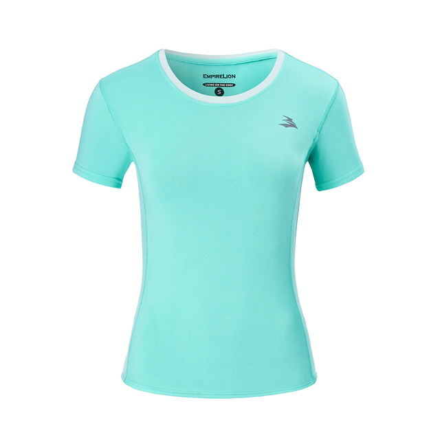 T-shirt de course à col rond pour femmes, manches courtes, t-shirt à séchage rapide