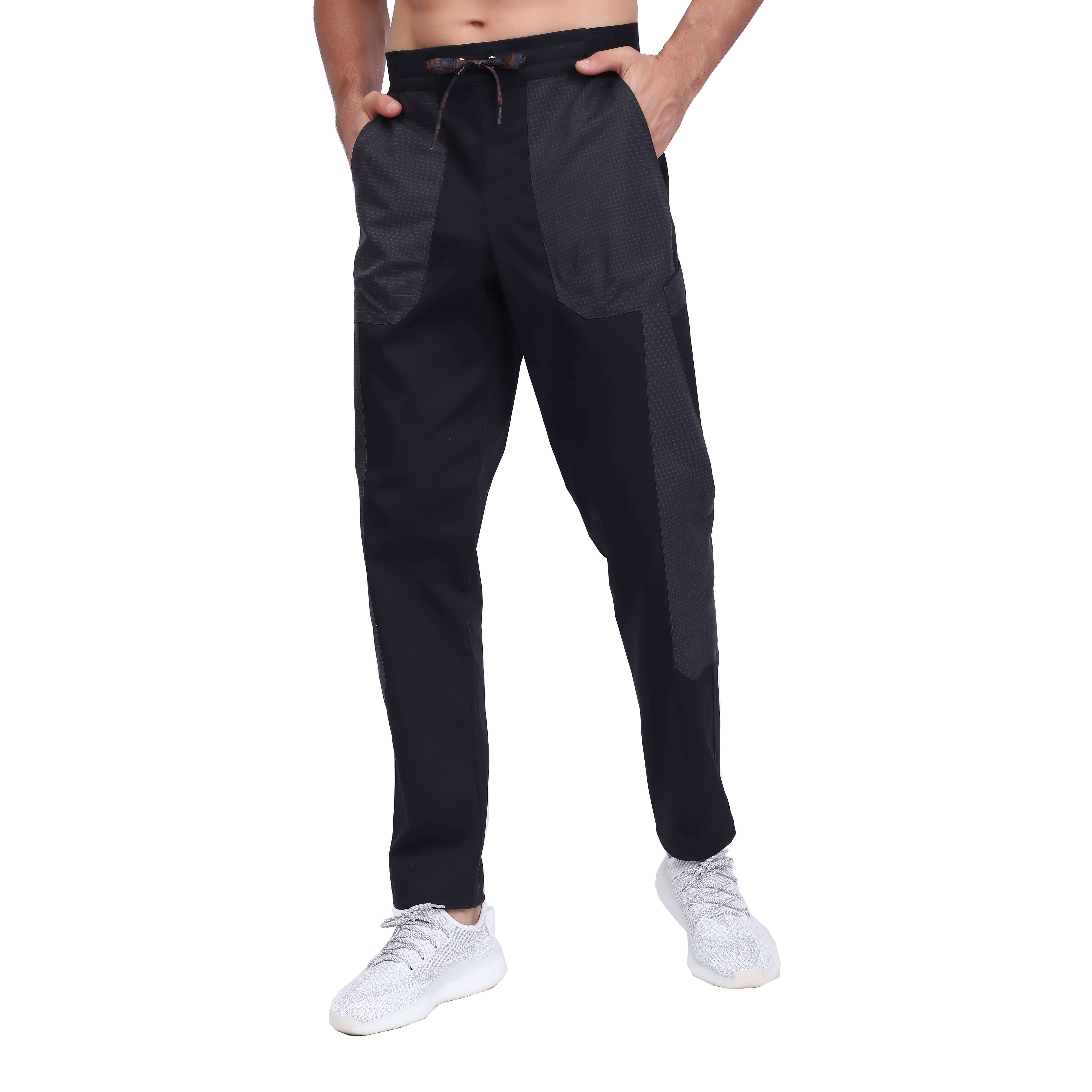Pantalon de marche de randable à l'extérieur décontracté noir pour hommes 